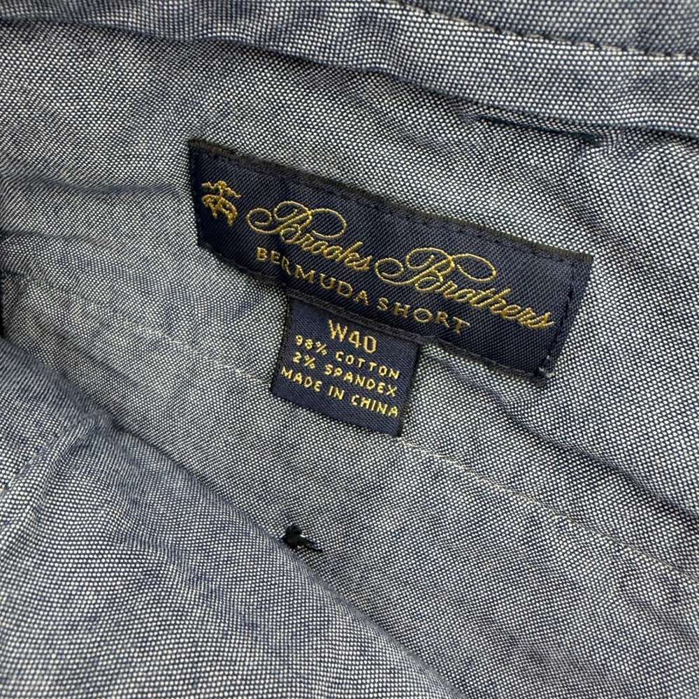 Brooks Brothers Mens Navy Blue Paisley Bermuda Shorts Cotton Stretch Size 40 - Picture 2 of 7